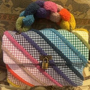 KURT GEIGER LONDONLARGE FABRIC KENSINGTON BAG